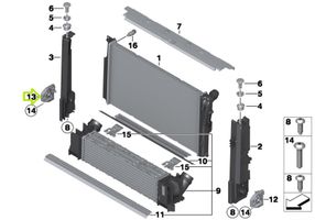 BMW 1 F20 F21 Jäähdyttimen kannatin 8585627