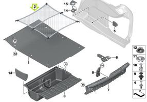 BMW 4 F32 F33 Inne elementy wykończenia bagażnika 7248530