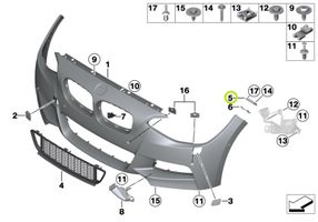 BMW 2 F22 F23 Etupuskurin kannake 7245764