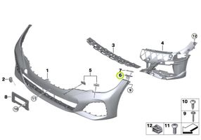 BMW 3 G20 G21 Support de montage de pare-chocs avant 7422252