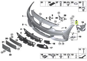 BMW 4 F32 F33 Staffa di rinforzo montaggio del paraurti anteriore 510608794