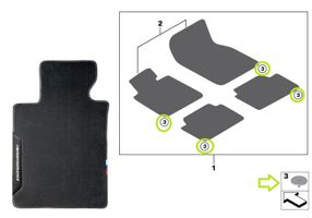 BMW 3 G20 G21 Floor mat clip fixing clamp 9166609