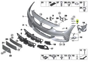 BMW 4 F32 F33 Front bumper mounting bracket 7294680