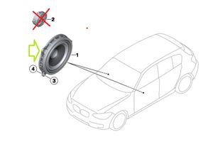 BMW 2 F22 F23 Etuoven kaiutin 9264943