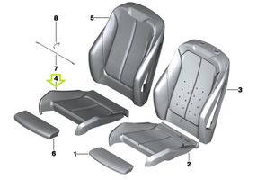 BMW 3 F30 F35 F31 Garniture de siège 7308734