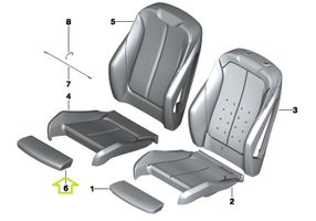 BMW 3 F30 F35 F31 Garniture de siège 7308749