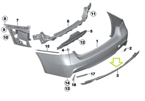 BMW M4 F82 F83 Listwa dolna zderzaka tylnego MV20160049