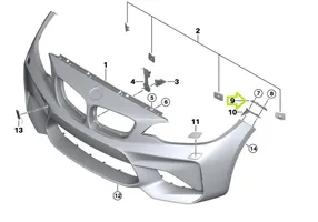 BMW M2 F87 Uchwyt / Mocowanie zderzaka przedniego 8062168