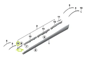 BMW M2 F87 Sill supporting ledge 8066886