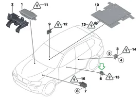 BMW X3 F25 Sensore d’urto/d'impatto apertura airbag 9224178