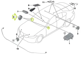 BMW 3 G20 G21 Turvatyynyn törmäysanturi 6834911