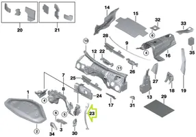 BMW 4 F32 F33 Isolation acoustique de pare-feu 7322914