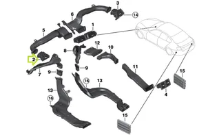 BMW 4 F32 F33 Copertura griglia di ventilazione laterale cruscotto 9218549