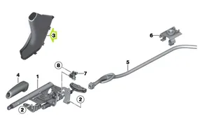 BMW 4 F32 F33 Garniture levier frein à main 7846807