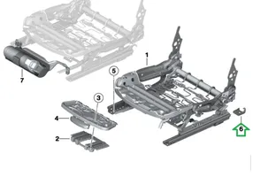 BMW 2 F22 F23 Garniture rail de siège passager avant 7365220