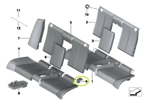 BMW 4 F32 F33 Moldura del asiento 7337385