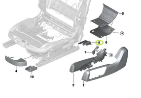 BMW 4 F32 F33 Garniture rail de siège passager avant 7398776