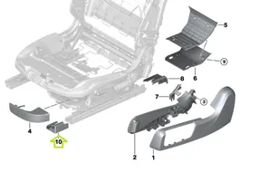 BMW 4 F32 F33 Rivestimento del binario sedile anteriore del conducente 7297349