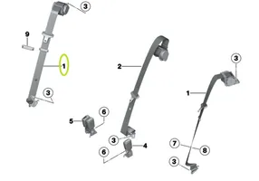 BMW X3 F25 Cintura di sicurezza posteriore 7266552