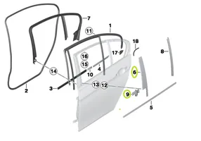 BMW 3 F30 F35 F31 Autres éléments de garniture de porte arrière 7263380