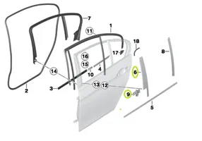 BMW 3 F30 F35 F31 Autres éléments de garniture de porte arrière 7263379