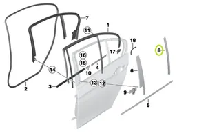 BMW 3 F30 F35 F31 Muu takaoven verhoiluelementti 7263381