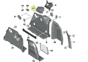 BMW X3 F25 Turvavyön koristelista 7243782