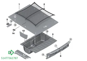 BMW 4 F36 Gran coupe Rivestimento pannello inferiore del bagagliaio/baule 7361787