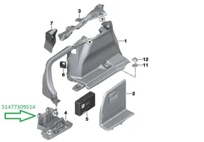 BMW 4 F36 Gran coupe Dolny panel schowka koła zapasowego 7361787