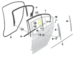 BMW 3 F30 F35 F31 Muu takaoven verhoiluelementti 7263269