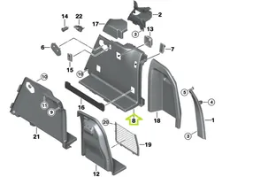 BMW X3 F25 Šoninis apdailos skydas 7245314