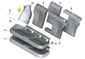 BMW 4 F36 Gran coupe Rivestimento inferiore laterale del sedile posteriore 7347530