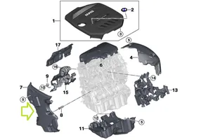 BMW X3 G01 Osłona termiczna komory silnika 8574043