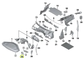 BMW 4 F32 F33 Sound insulation of firewall 7423815