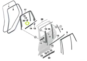 BMW X3 G01 Aizmugurē logu aizkars 7458961