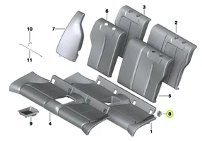 BMW 2 F22 F23 Couverture ISOFIX 7319604