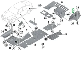 BMW 4 F32 F33 Osłona tylna podwozia pod zderzak 7260770