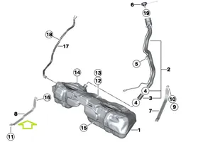 BMW 2 F22 F23 Sangle de réservoir de carburant 7260945