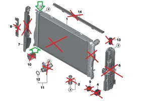 BMW 3 E90 E91 Staffa di montaggio del radiatore 11074810