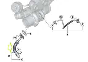 BMW X3 F25 Turbo turbocharger oiling pipe/hose 8626653