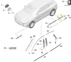 Porsche Macan Rivestimento portiera posteriore (modanatura) 95B839890D