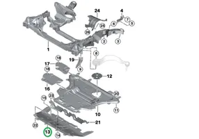 BMW 6 G32 Gran Turismo Cache de protection sous moteur 6868620