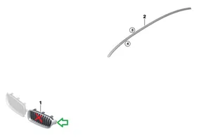 BMW 3 F30 F35 F31 Rejilla superior del radiador del parachoques delantero 7405836
