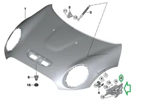 Mini One - Cooper F56 F55 Charnière, capot moteur 7370301