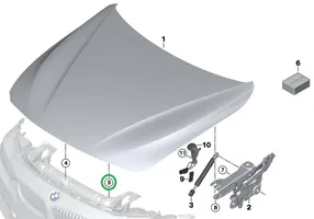 BMW M4 F82 F83 Atraminė variklio dangčio kojelė 7291089