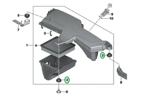 BMW 4 F32 F33 Gruppo supporto alloggiamento del filtro dell’aria 7625238