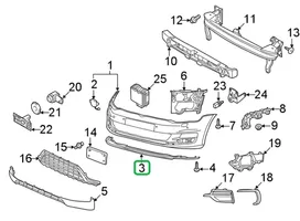 Volkswagen Golf VII Cache de protection inférieur de pare-chocs avant 5G0805915P