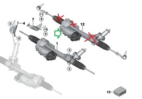 BMW 3 F30 F35 F31 Crémaillère de direction assistée électrique 5WK66200F