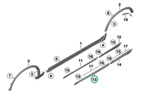 BMW X3 F25 Moulure de porte avant 7220610