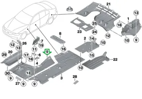 BMW 3 F30 F35 F31 Sivupohjapanssari 7241830